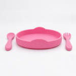 Non-slip silicone baby feeding set