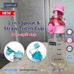 2in1 Spout & Straw Tritan Cup -550 ml - Image 4